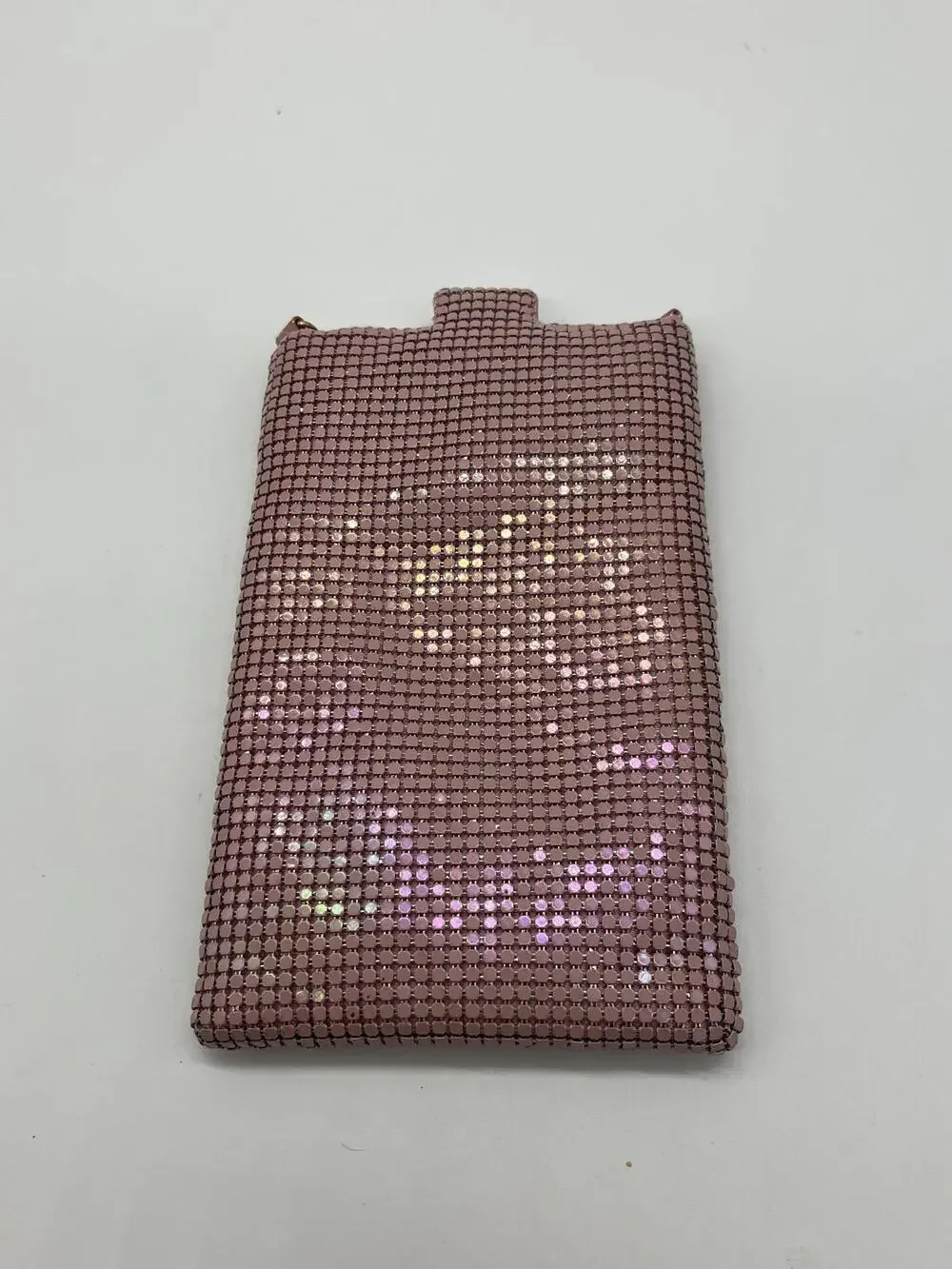 Olivia Miller Clutch Bag Womens Mini Pink Sequin Mesh Magnetic Evening Purse